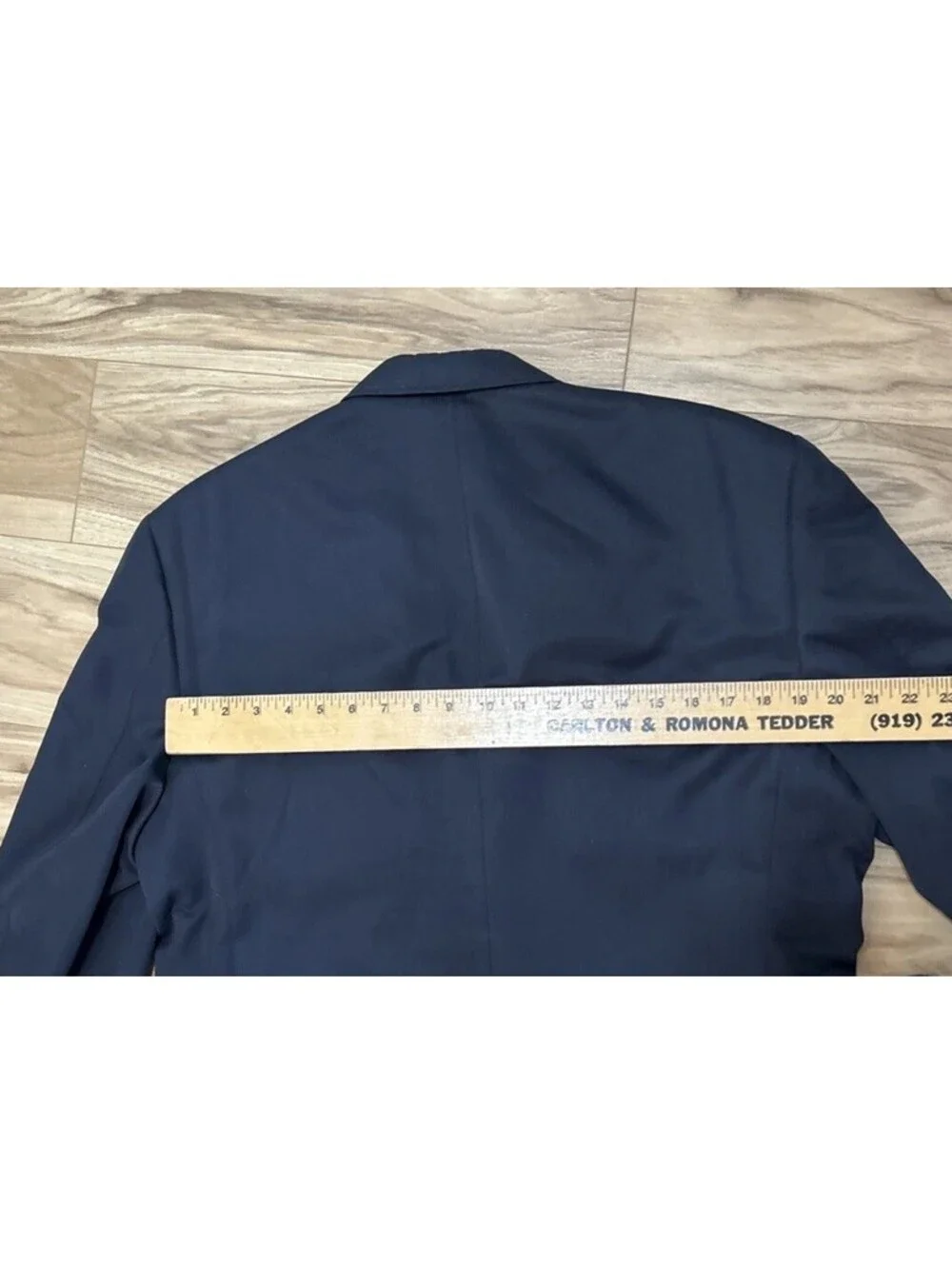 Vintage Travel Smith Chest 46 Vintage Wash & Wear Navy Blazer Zip Pockets